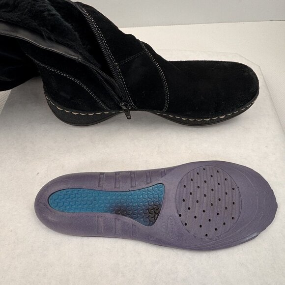 Bare Traps Womens Black Esha Leather Upper Faux Fur Mid Calf Boots Size 9M - Picture 8 of 15